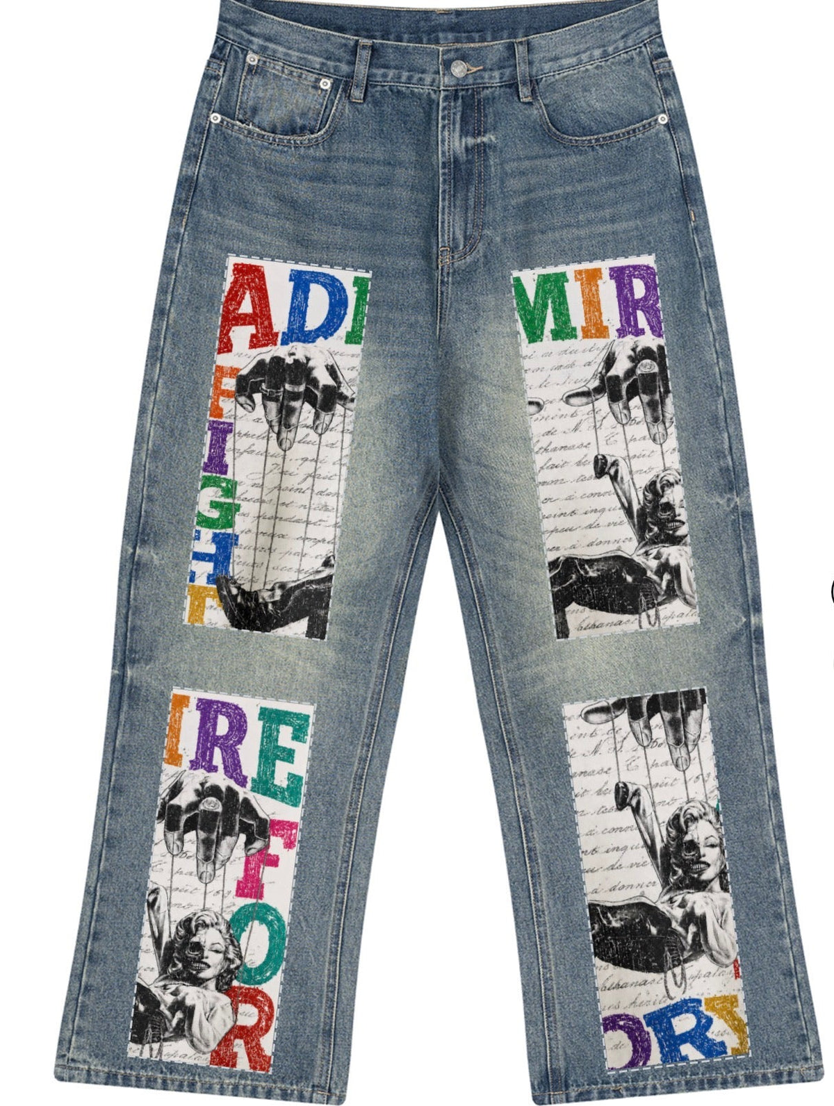 ''FIGHT FOR GLORY'' DENIM JEANS