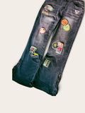 ""ADMIRE BOYS SCOUT CLUB" FLARE BOTTOM DENIM