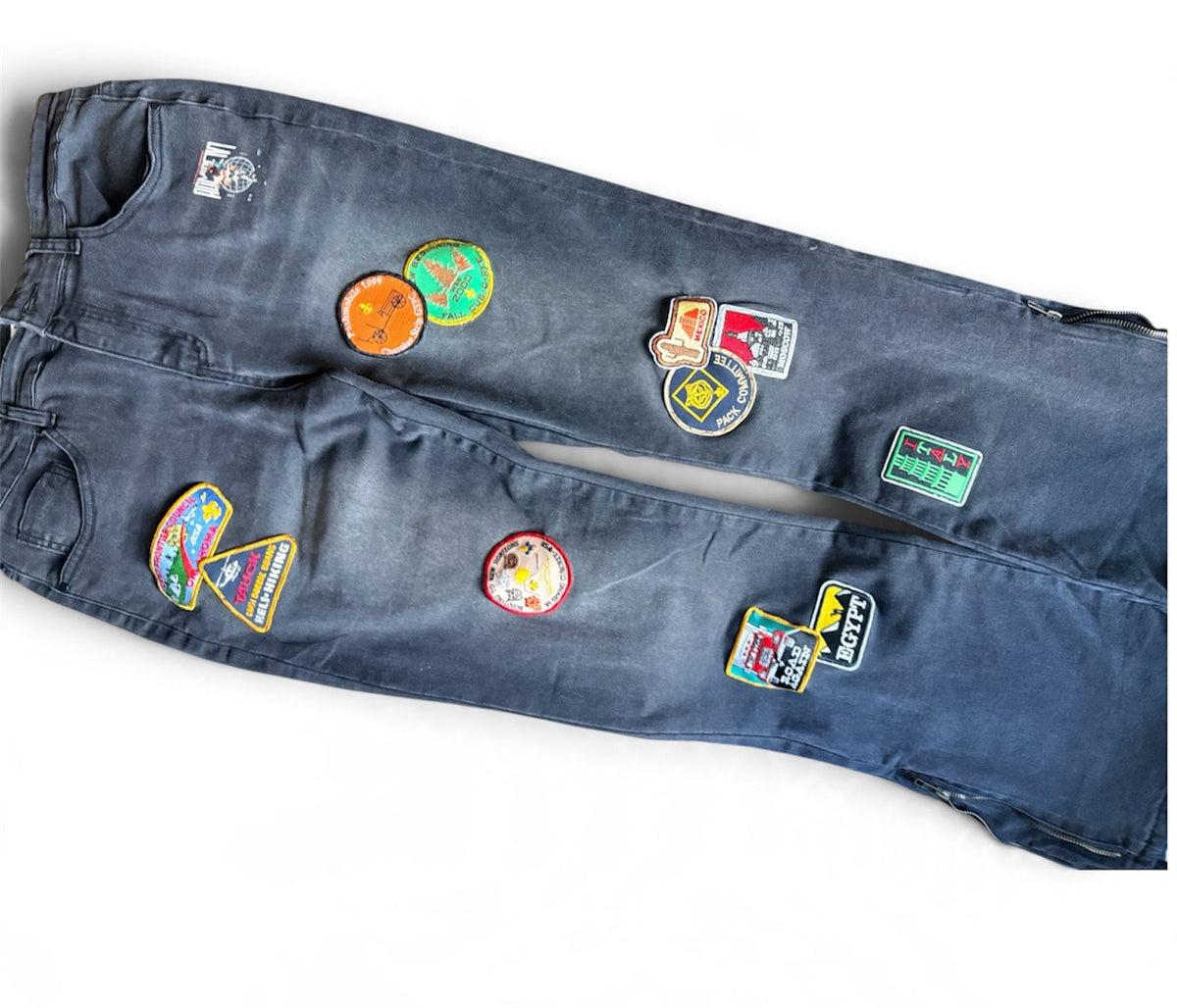 ""ADMIRE BOYS SCOUT CLUB" FLARE BOTTOM DENIM